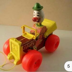 1965 Fisher Price Jalopy Pull Toy No. 724, Patent Pending